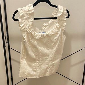 Antonio Melani Fitted Ruffled Tank Top